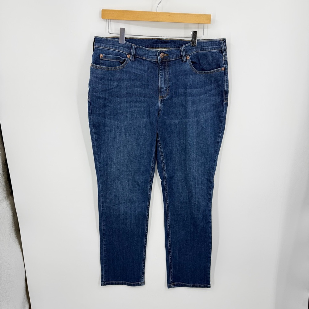 Duluth Trading Women's Daily Denim Slim Leg Jeans 40712a Size 14 x 27